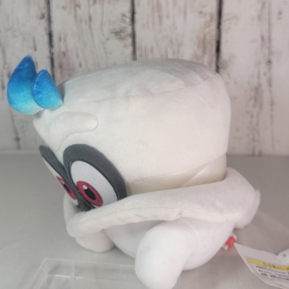 Super Mario Bros Odyssey Cappy White Plush Toy 8 inch - Picture 3 of 12